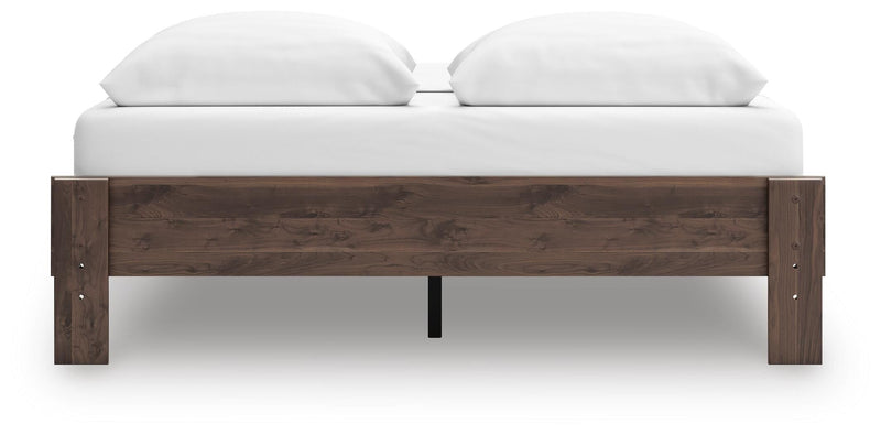 Calverson Queen Platform Bed, Dresser and 2 Nightstands in Mocha - PKG017855