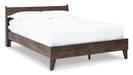 Calverson Queen Platform Bed with 2 Nightstands in Mocha - Gate FurnitureBedroom Set