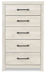 Cambeck King Panel Bed with Chest and Nightstand in Whitewash from Ashley - Lara Furniture