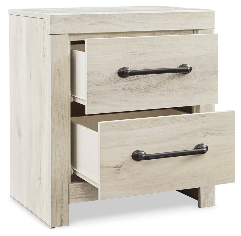 Cambeck King Panel Bed with Chest and Nightstand in Whitewash from Ashley - Lara Furniture