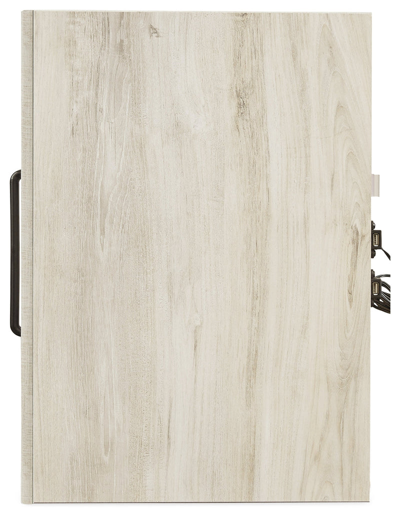 Cambeck King Panel Bed with Chest and Nightstand in Whitewash from Ashley - Lara Furniture