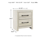 Cambeck King Panel Bed with Chest and Nightstand in Whitewash from Ashley - Lara Furniture