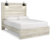Cambeck King Panel Bed with Chest and Nightstand in Whitewash from Ashley - Lara Furniture