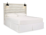 Cambeck King Panel Headboard Bed with Dresser in Whitewash - PKG002966