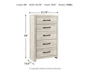 Cambeck Queen Panel Bed with Chest and Nightstand in Whitewash from Ashley - Lara Furniture