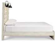 Cambeck Queen Panel Bed with Chest and Nightstand in Whitewash from Ashley - Lara Furniture