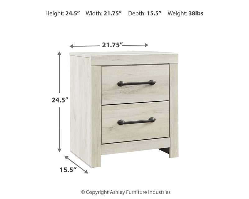 Cambeck Queen Panel Bed with Chest and Nightstand in Whitewash from Ashley - Lara Furniture