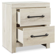 Cambeck Queen Panel Bed with Chest and Nightstand in Whitewash from Ashley - Lara Furniture
