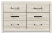 Cambeck Twin Panel Bed with Dresser in Whitewash - PKG003001