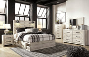 Cambeck Whitewash Double Side Storage Platform Bedroom Set - Gate FurnitureBedroom Set
