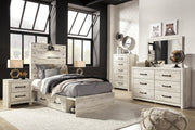 Cambeck Whitewash Double Side Storage Platform Youth Bedroom Set - Lara FurnitureYouth Bedroom Set
