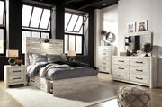 Cambeck Whitewash Double Side Storage Platform Youth Bedroom Set - Lara FurnitureYouth Bedroom Set