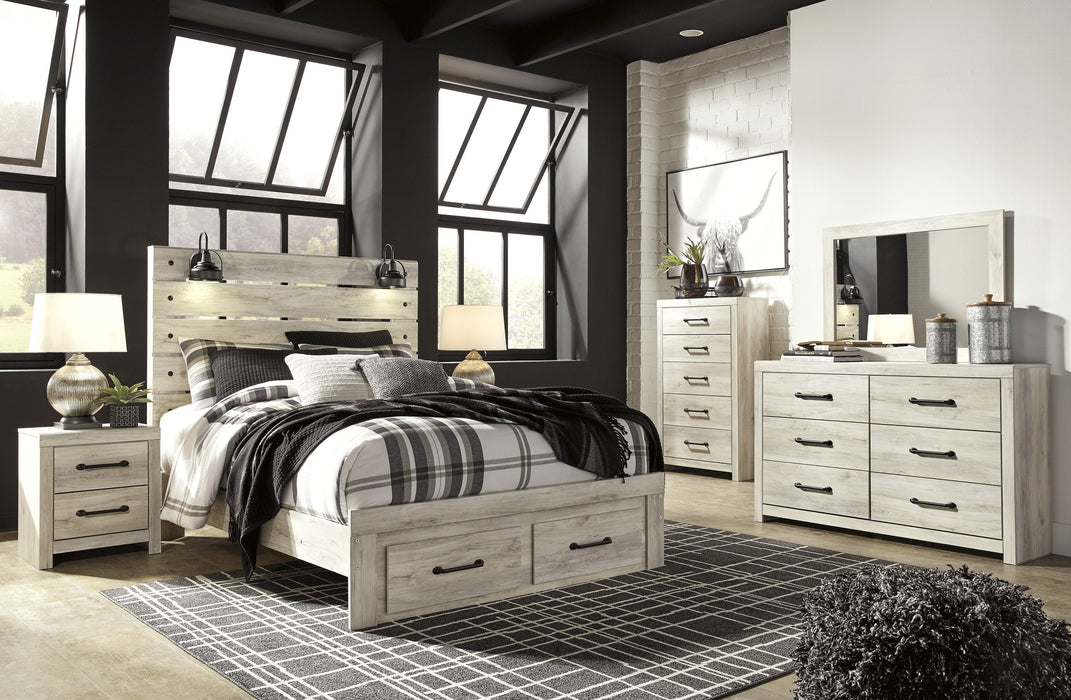 Cambeck Whitewash Footboard Storage Bedroom Set - Gate FurnitureBedroom Set