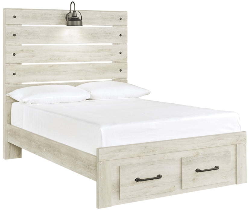 Cambeck Whitewash Full Footboard Storage Bed - Gate FurnitureFull Bed