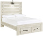 Cambeck Whitewash Full Footboard Storage Bed - Gate FurnitureFull Bed