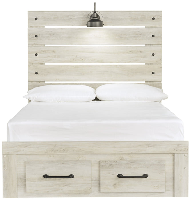 Cambeck Whitewash Full Footboard Storage Bed - Gate FurnitureFull Bed