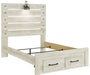 Cambeck Whitewash Full Footboard Storage Bed - Gate FurnitureFull Bed