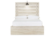 Cambeck Whitewash Full Panel Bed with 2 Storage Drawers - Lara FurnitureFull Bed