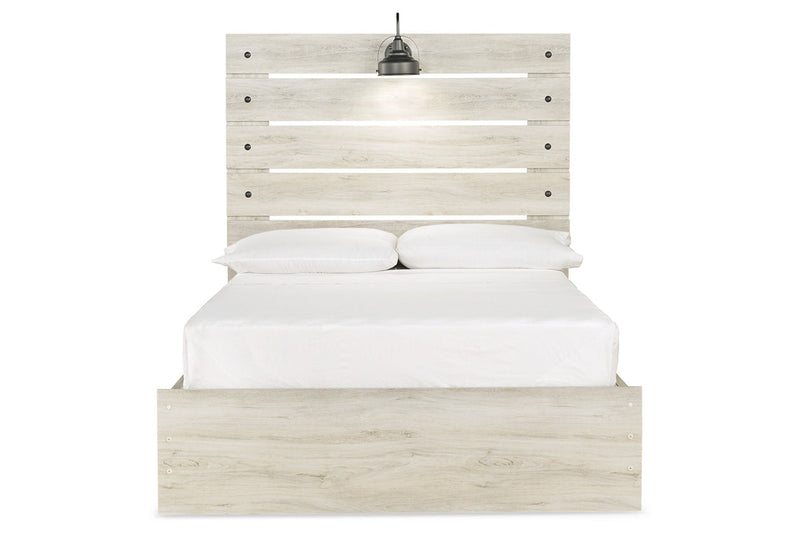 Cambeck Whitewash Full Panel Bed with 4 Storage Drawers - Lara FurnitureFull Bed