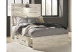 Cambeck Whitewash Full Panel Bed with 4 Storage Drawers - Gate FurnitureFull Bed