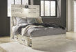 Cambeck Whitewash Full Side Storage Platform Bed - Gate FurnitureFull Bed