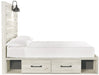 Cambeck Whitewash Full Side Storage Platform Bed - Gate FurnitureFull Bed