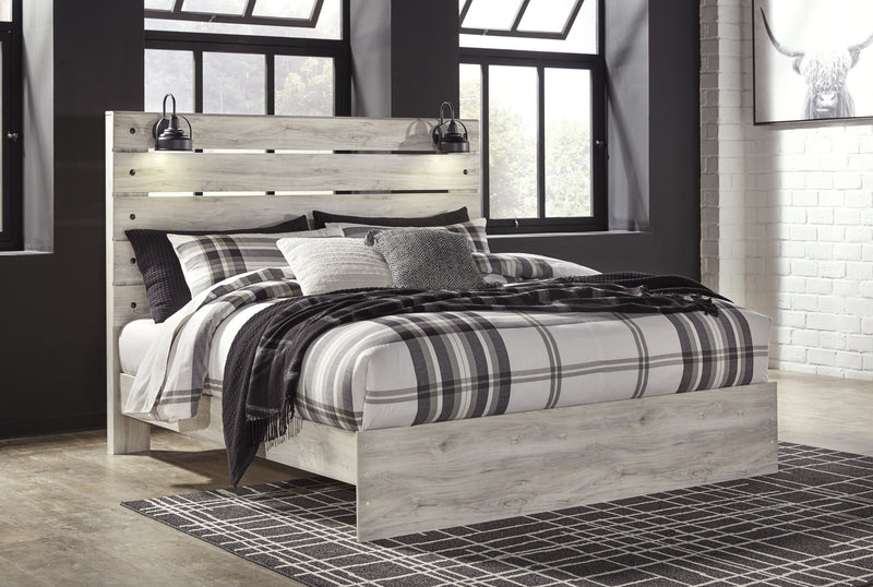 Cambeck Whitewash King Panel Bed - Gate FurnitureKing Bed