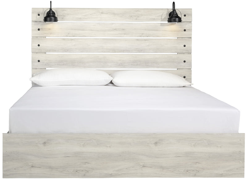 Cambeck Whitewash King Panel Bed - Gate FurnitureKing Bed