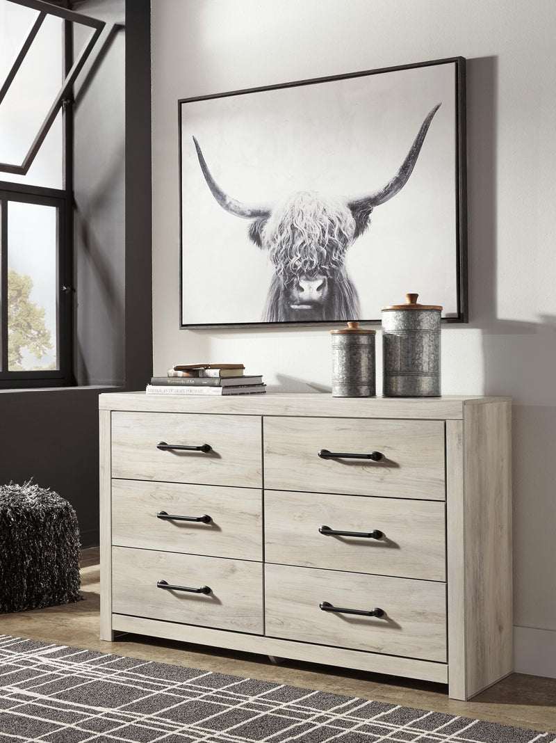 Cambeck Whitewash King Panel Storage Bed, Dresser and 2 Nightstands - B192B118