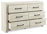 Cambeck Whitewash King Panel Storage Bed, Dresser and 2 Nightstands - B192B118