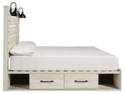 Cambeck Whitewash King Panel Storage Bed, Dresser and 2 Nightstands - B192B118