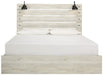 Cambeck Whitewash King Side Storage Platform Bed - Gate FurnitureKing Bed