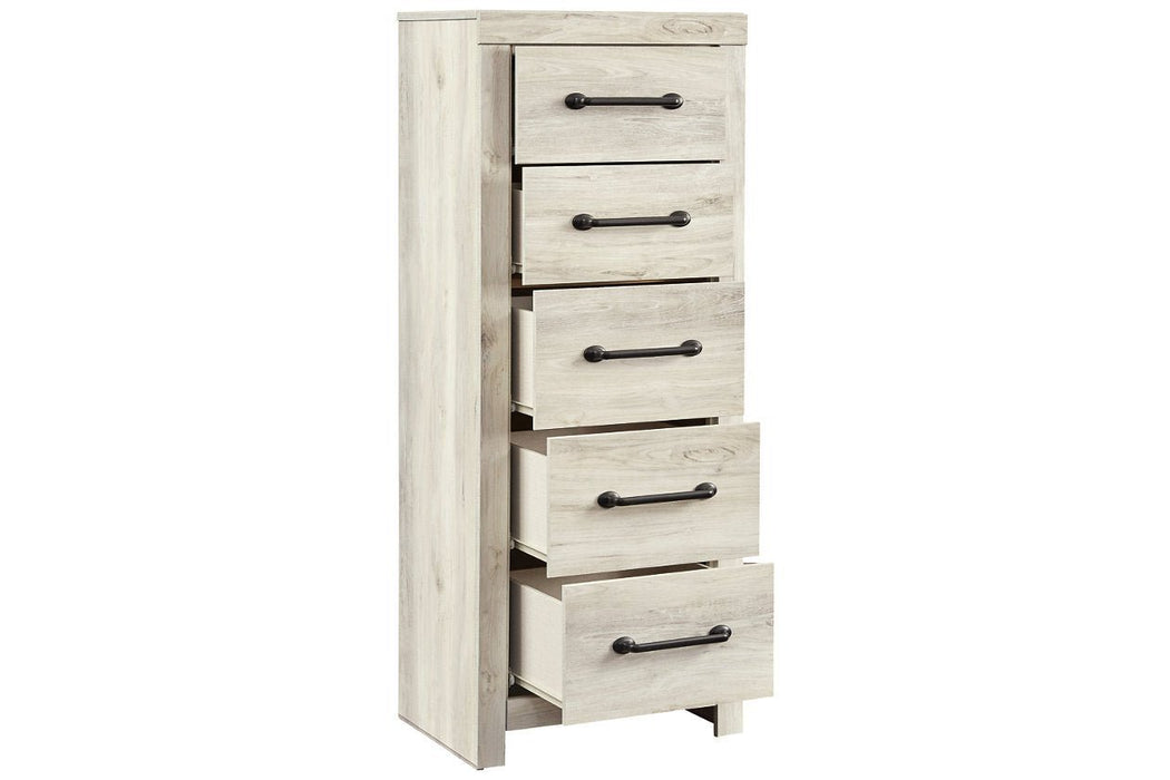 Cambeck Whitewash Narrow Chest of Drawers - Gate FurnitureChest