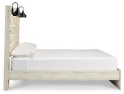 Cambeck Whitewash Queen Panel Bed and 2 Nightstands - B192B119