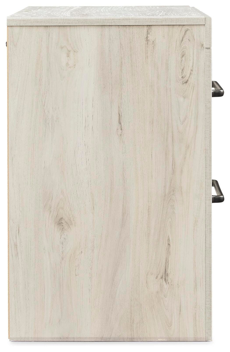 Cambeck Whitewash Queen Panel Bed and 2 Nightstands - B192B119