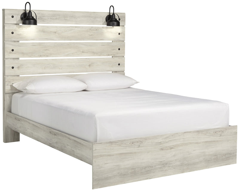 Cambeck Whitewash Queen Panel Bed - Lara FurnitureQueen Bed