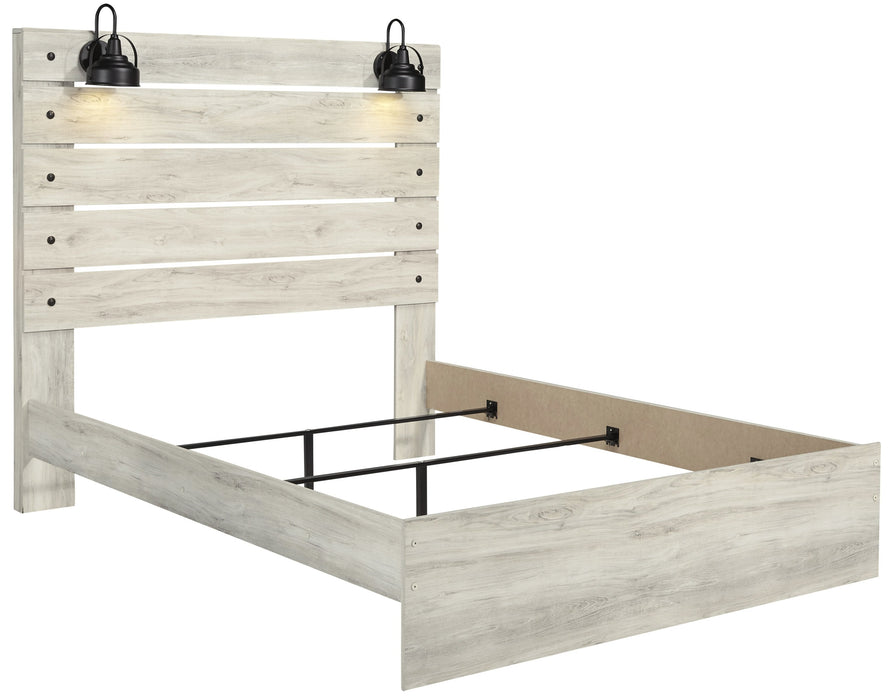 Cambeck Whitewash Queen Panel Bed - Gate FurnitureQueen Bed