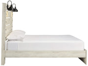 Cambeck Whitewash Queen Panel Bed - Lara FurnitureQueen Bed