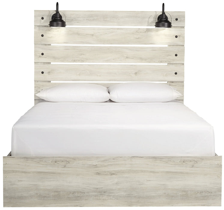 Cambeck Whitewash Queen Panel Bed - Gate FurnitureQueen Bed