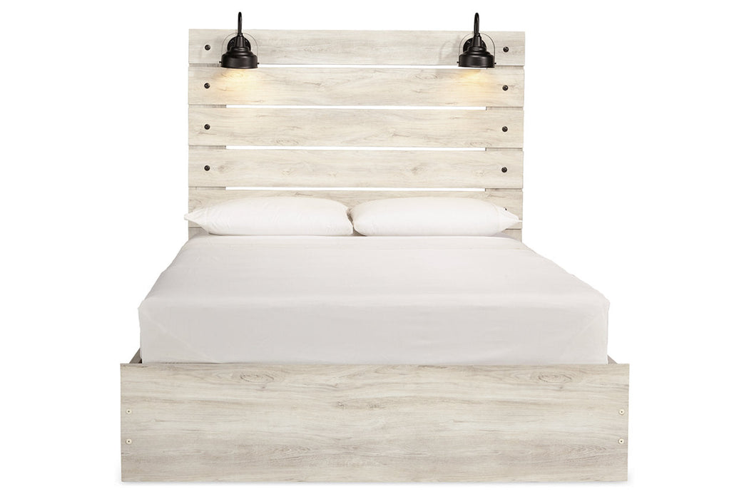 Cambeck Whitewash Queen Panel Bed with 4 Storage Drawers - Gate FurnitureQueen Bed