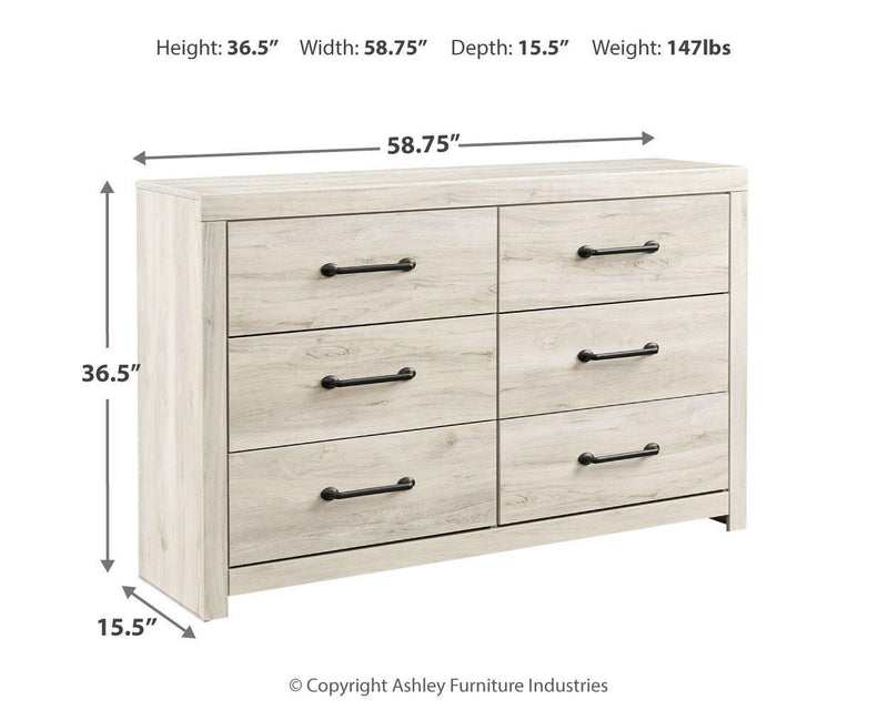 Cambeck Whitewash Queen Panel Storage Bed, Dresser, Chest and 2 Nightstands - B192B120