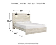Cambeck Whitewash Queen Panel Storage Bed, Dresser, Chest and 2 Nightstands - B192B120