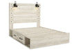 Cambeck Whitewash Queen Platform Bed with 4 Storage Drawers - Gate FurnitureQueen Bed