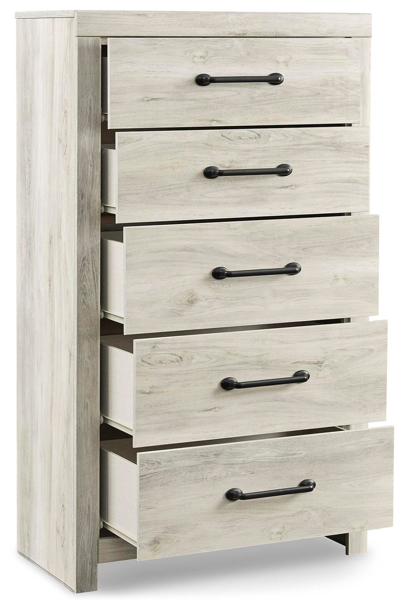 Cambeck Whitewash Queen Storage Bed, Chest and 2 Nightstands - B192B128