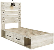 Cambeck Whitewash Side Storage Platform Youth Bedroom Set - Lara FurnitureYouth Bedroom Set