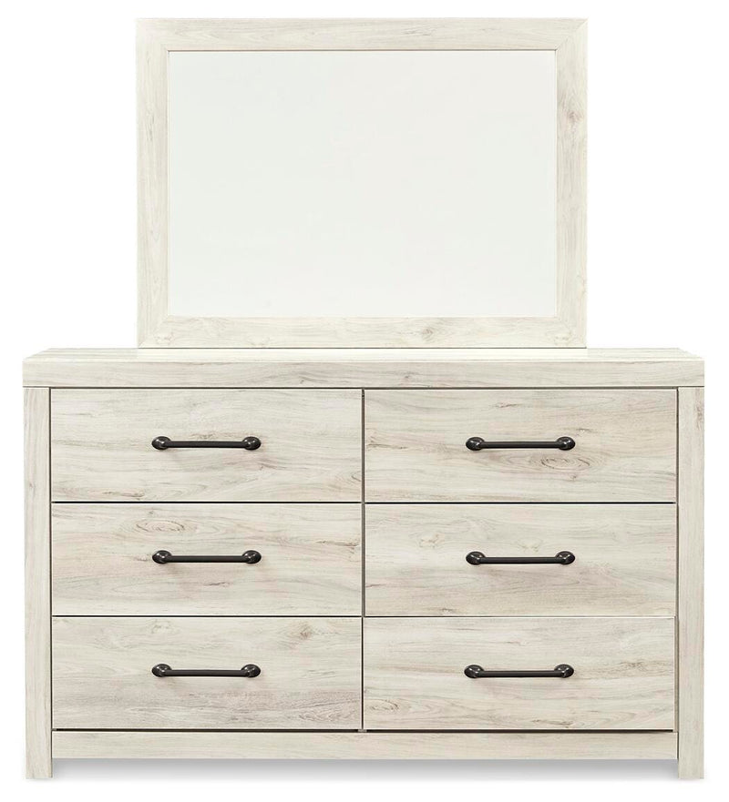 Cambeck Whitewash Twin Panel Bed, 2 Dressers, 2 Mirrors and 2 Nightstands - B192B88