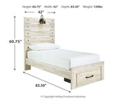 Cambeck Whitewash Twin Panel Bed, 2 Dressers, 2 Mirrors and 2 Nightstands - B192B88