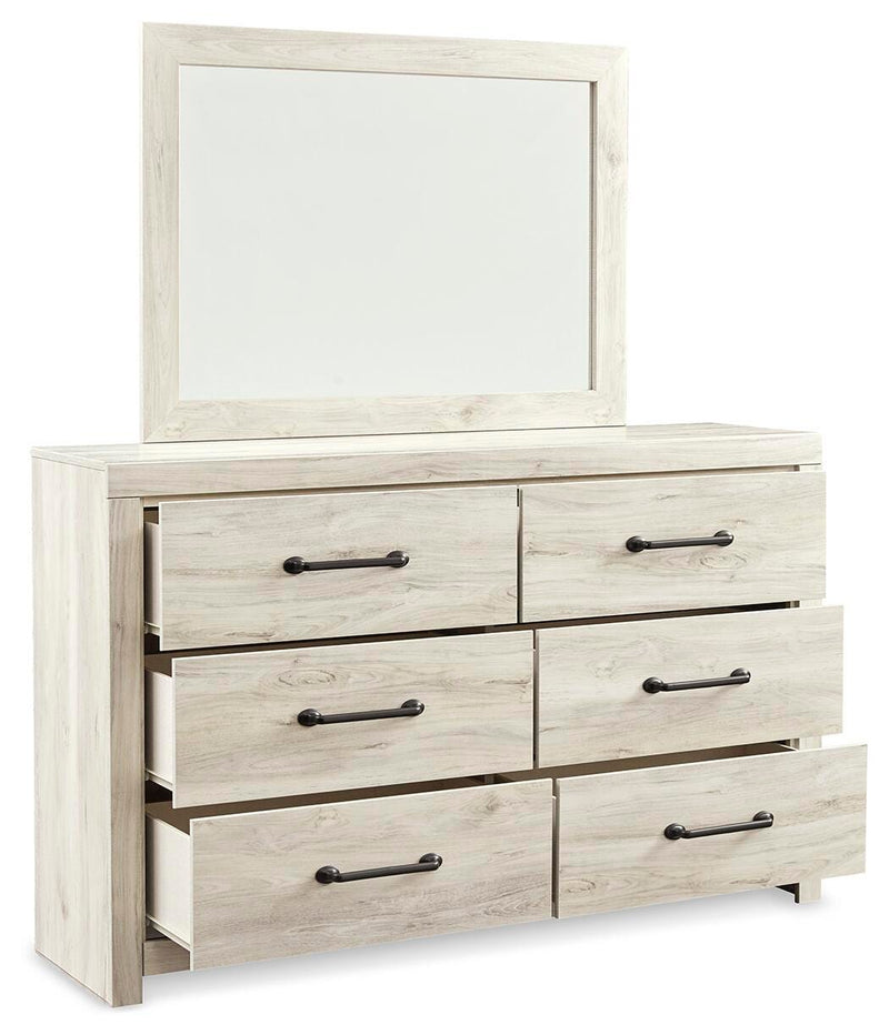 Cambeck Whitewash Twin Panel Bed, 2 Dressers, 2 Mirrors and 2 Nightstands - B192B88