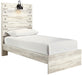 Cambeck Whitewash Twin Panel Bed - Gate FurnitureTwin Bed