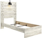 Cambeck Whitewash Twin Panel Bed - Gate FurnitureTwin Bed